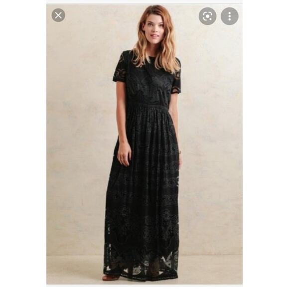 Pepaloves Brand Black Lace Maxi Dress Size XS - Picture 2 of 10